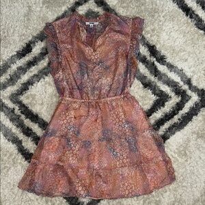 BB Dakota by Steve Madden Pink and Brown Mini Dress